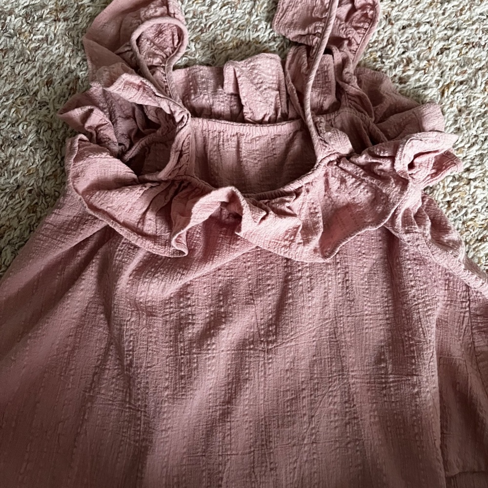 Pink Ruffle Tank Top - Picture 2 of 4